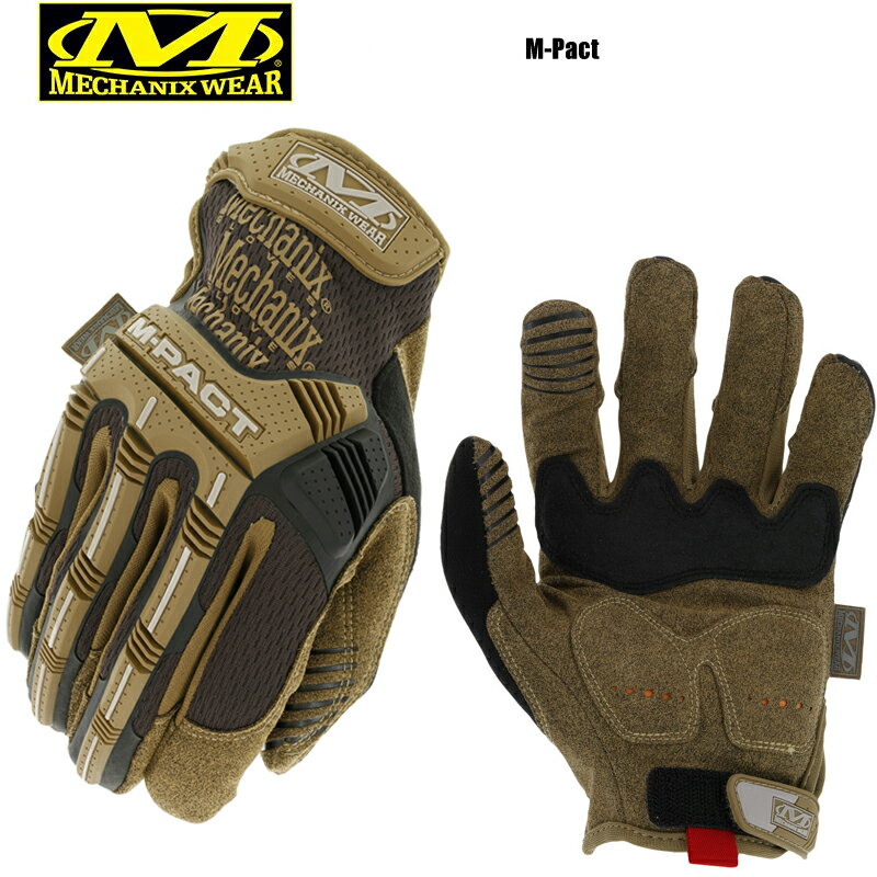 クーポンで最大15%OFF★【あす楽】 MechanixWear メカニックスウェア M-Pact Glove エムパクト グローブ BROWN MPT-07 【T】 ｜手袋 メンズ アウトドア キャンプ 作業 バイク 自転車 メカニック メンテナンス 丈夫 ブランド おしゃれ 送料無料 セール sale 父の日