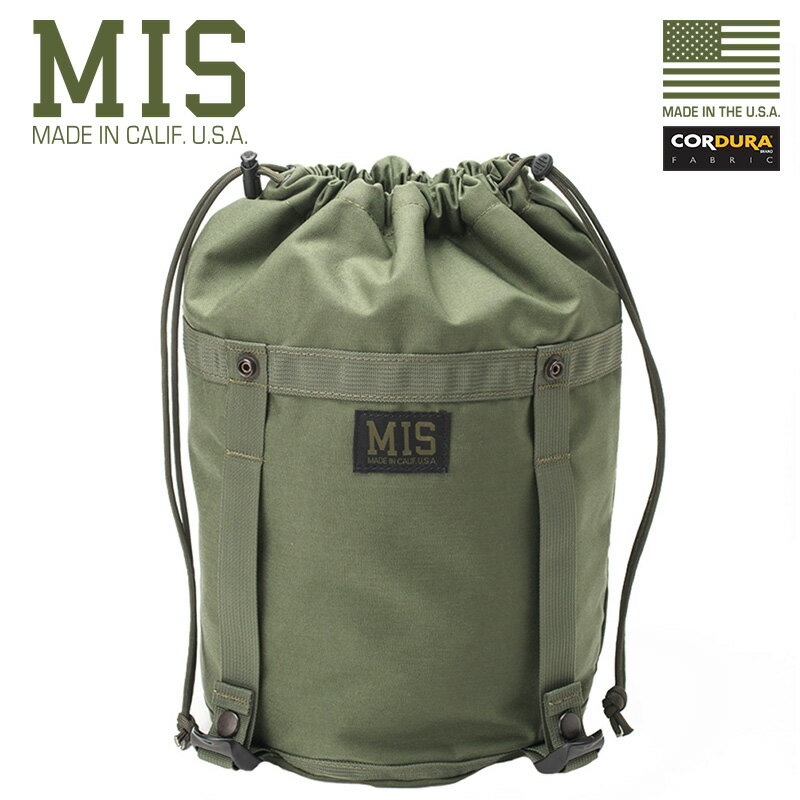 クーポンで最大15 OFF★【あす楽】 MIS エムアイエス MIS-1022 CORDURA NYLON コンプレッション スタッフサック（S）MADE IN USA - CAMO GREEN【Sx】【T】 ｜ メンズ レディース ポーチ 巾着バッグ 巾着袋 大人 おしゃれ ブランド パーソナルエフェクツバッグ 旅行 通勤 通学