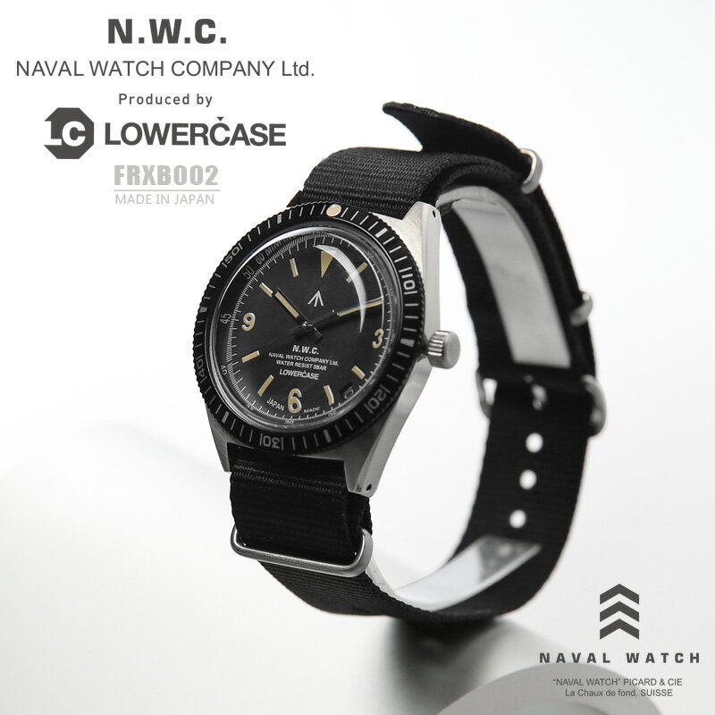 NAVAL WATCH ナバルウォッチ FRXB002 Produced By LOWERCASE NATO ストラップ リストウォッチ（腕時計）日本製 【クーポン対象外】【T】｜メンズ ミリタリー アナログ クオーツ ナイロンベルト シンプル 生活防水 おしゃれ ブランド 父の日