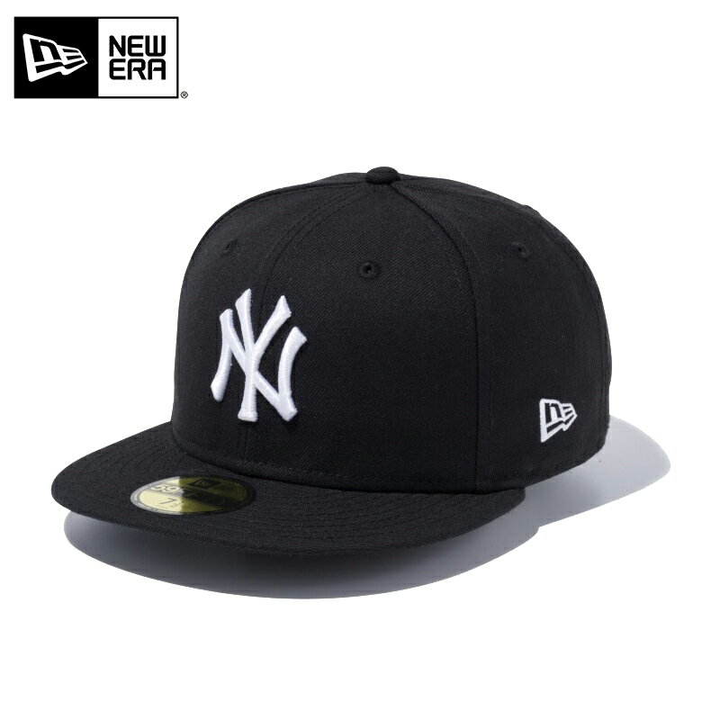 今なら10%OFF☆NEW ERA ニューエラ 59FIFTY MLB ニューヨーク・ヤンキース ブラックXホワイト 13562242 キャップ 父の日 プレゼント ギフト