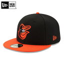 今なら10%OFF☆【メーカー取次】NEW ERA ニューエラ 59FIFTY MLB On-Field ボルチモア・オリオールズ ブラックXオレンジ 13555016 キャ..