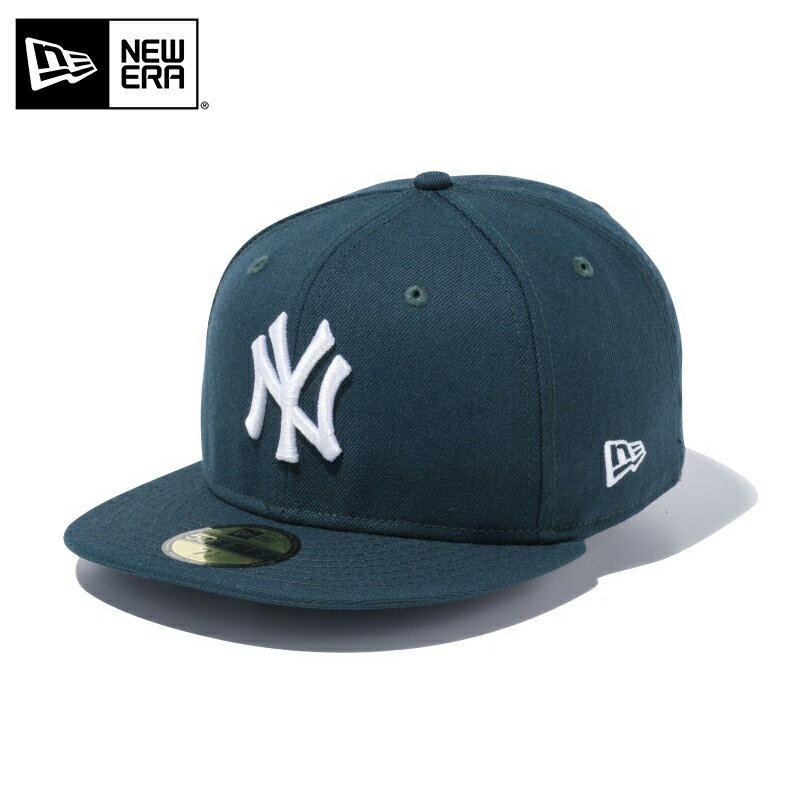 今なら10%OFF☆【メーカー取次】NEW ERA ニューエラ 59FIFTY MLB ニューヨーク・ヤンキース ダークグリーンXホワイト 13562239 キャップ【クーポン対象外】【T】 / メンズ レディース カジュアル ストリート 帽子 ベースボールキャップ メジャーリーグ ロゴ 刺繍 野球 球団