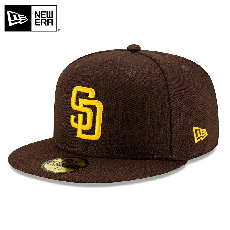 今なら10%OFF☆NEW ERA ニューエラ 59FIFTY MLB On-Field サンディエゴ・パドレス ブラウン 13554976 キャップ / メンズ レディース 帽子 カジュアル ストリート アウトドア レジャー メジャーリーグ ベースボールキャップ 野球春