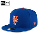 ☆NEW ERA ニューエラ 59FIFTY MLB On-Field ニューヨーク・メッツ ブルーXオレンジ ホワイトライン 13554990 キャップ 冬 福袋 WAIPER プレゼント ギフト