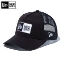 今なら10%OFF☆NEW ERA ニューエラ Youth キッズ用 9FORTY A-Frame Trucker ボックスロゴ ブラックXホワイトロゴ 13565776 キャップ 冬 福袋 WAIPER プレゼント ギフト