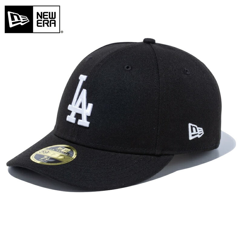 今なら10%OFF☆【メーカー取次】NEW ERA ニューエラ MLB Low Profile 59FIFTY ロサンゼルス・ドジャース ブラックXホワイト 13561966 キャップ 【クーポン対象外】【T】｜ベースボールキャップ 帽子 ハット メンズ レディース ユニセックス 男女兼用 ロゴ 刺繍 冬 父の日