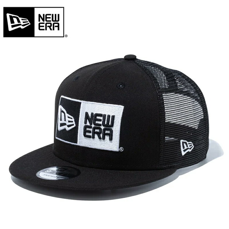 ☆【メーカー取次】NEW ERA ニューエラ 14524908 9FIFTY トラッカー ボックスロゴ ブラック × ホワイト キャップ【クーポン対象外】【R】