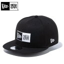 ☆【メーカー取次】NEW ERA ニューエラ 14524966 9FIFTY ボックスロゴ ブラック × ホワイト キャップ【クーポン対象外】【R】|帽子 スナップバック ベースボールキャップ メンズ レディース 黒 白 ストリート系 アジャスター サイズ調整可能 フラットバイザー 人気