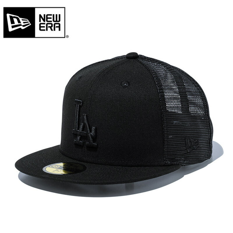 ☆【メーカー取次】NEW ERA ニューエラ 14525156 59FIFTY トラッカー ロサンゼルス・ドジャース ブラック × ブラック キャップ【クーポン...