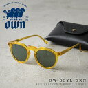 【最短即日発送】OWN オウン OW-03YL-GRN #03 YELLOW / GREEN ボストンタイプ イエローフレーム グリーンレンズ サングラス【クー...