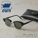 【最短即日発送】OWN オウン OW-08BK-GRN #08 BLACK / GREEN ブロータイプ ブラック メタルフレーム グリーンレンズ サングラス【...