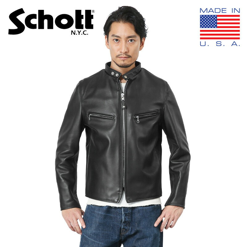 Schott ショット 7009 641XX 60s シングルレザーライダースジャケット｜革ジャン 牛革 本革 アウター メンズ レディース シンプル ラギッド バイク おしゃれ ブランド WAIPER 春 送料無料 プレゼント ギフト 父の日