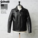 【あす楽】ポイント10倍 Schott ショット USA LINE 643 ステアハイド レザー トラッカージャケット MADE IN USA【6934】【クーポン対象外】【T】｜ライダースジャケット 革ジャン 本革 メンズ …