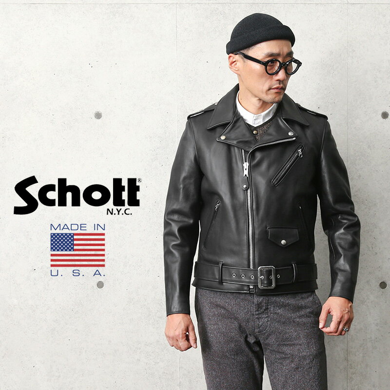 ポイント10倍！Schott ショット 7164 613UST VINTAGE ONESTAR ライダースジャケット TALL MADE IN USA【クーポン対象外】【T】｜ワンスター ダブル レザージャケット 革ジャン 本革 牛革 メンズ アウター ブランド おしゃれ 父の日