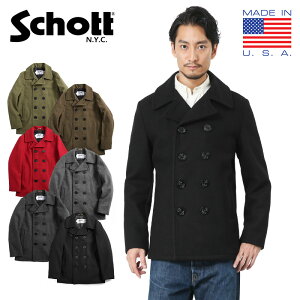 ポイント10倍！Schott ショット 7118 753US 日本別注 24oz スリムフィットピーコート【クーポン対象外】【T】 / メンズ Pコート ウールコート アウター ジャケット ダブル カジュアル アメカジ ブランド おしゃれ 大きいサイズ 夏 新作 送料無料