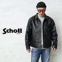 【あす楽】Schott ショット SHEEP LEATHER 1st T-BACK トラッカージャケット【7823950128】【クーポン対象外】【T】｜Tバック レザージャケット 本革 シープスキン メンズ アウター バイク 経年変化 アメカジ おしゃれ ブランド