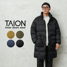 タイオン アウトドアジャケット メンズ 【あす楽】今なら20%OFF★TAION タイオン TAION-102VZMT-LONG MOUNTAIN LINE パッカブル ボリューム ダウンコート【D9】【クーポン対象外】【T】｜メンズ アウター 大きいサイズ ロング ジャケット アウトドア キャンプ 無地 ブランド おしゃれ 秋 冬