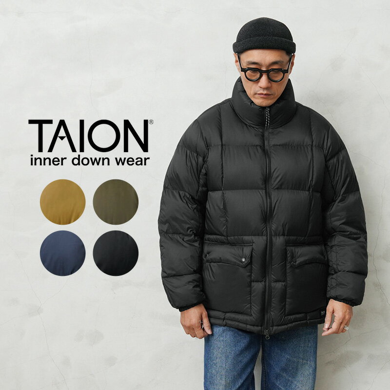 タイオン アウトドアジャケット メンズ 【あす楽】今なら20%OFF★TAION タイオン TAION-102VZMT MOUNTAIN LINE パッカブル ボリューム ダウンジャケット【D8】【クーポン対象外】【T】｜メンズ アウター 大きいサイズ 防寒 保温 防風 アウトドア キャンプ 無地 シンプル ブランド おしゃれ