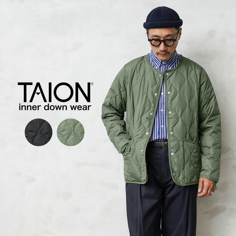 【あす楽】クーポンで最大15%OFF★TAION タイオン TAION-104B2ML-1 MILITARY LINE クルーネック ダウンジャケット【B4】【Sx】【T】｜ 秋 冬のサムネイル