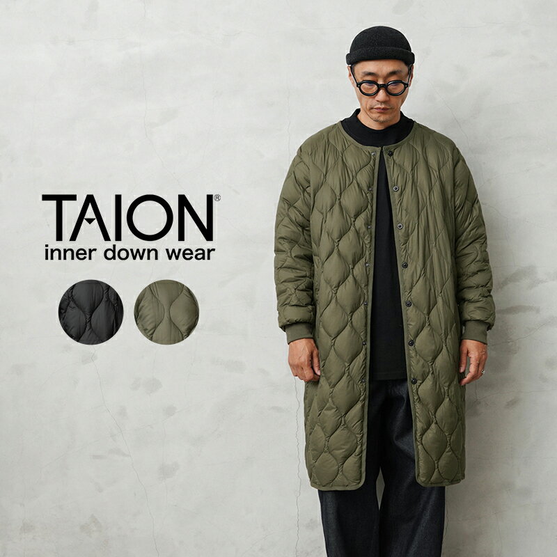 クーポンで最大15%OFF★【あす楽】 TAION タイオン TAION-104LSBPML-1-LO MILITARY LINE ソフトシェル オーバーサイズ クルーネック ダ..