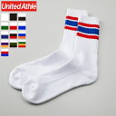 クーポンで最大18%OFF★【メーカー取次】United Athle ユナイテッドアスレ 9240-01 クルーソックス【T】|メンズ 靴下 スケーターソックス...