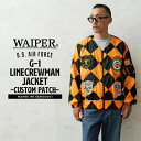 【最短即日発送】WAIPER.inc 米軍 G-1 LINECREWMAN JACKET ラインクルーマンジャケット CUSTOM PATCH【WP1078B】【クーポン対象外】【T】
