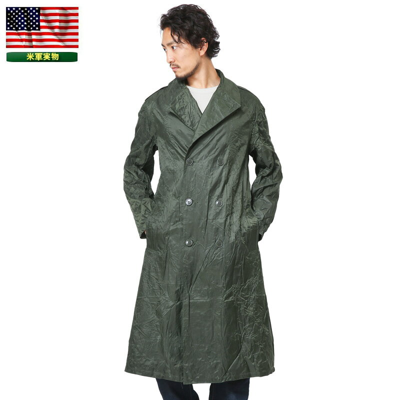実物 米軍 GREEN SHADE M-2 ラバーコーティング ナイロン レインコート USED【クーポン対象外】【I】|ミリタリー メンズファッション 防水 ...