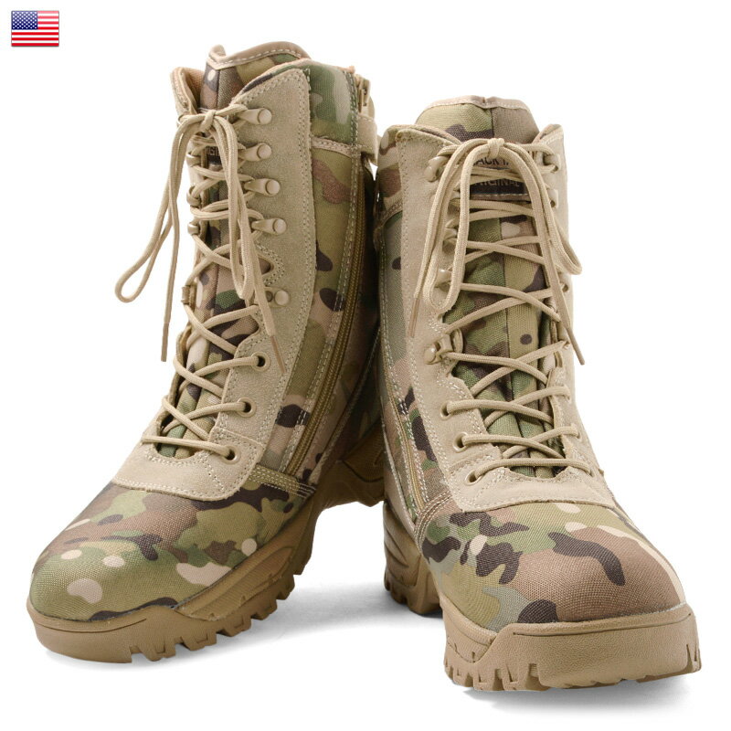 クーポンで最大18%OFF★新品 サイドジッパー コンバットブーツ MULTICAMO【T】|メンズファッション アメカジ ミリタリー タクティカル サバゲー ...