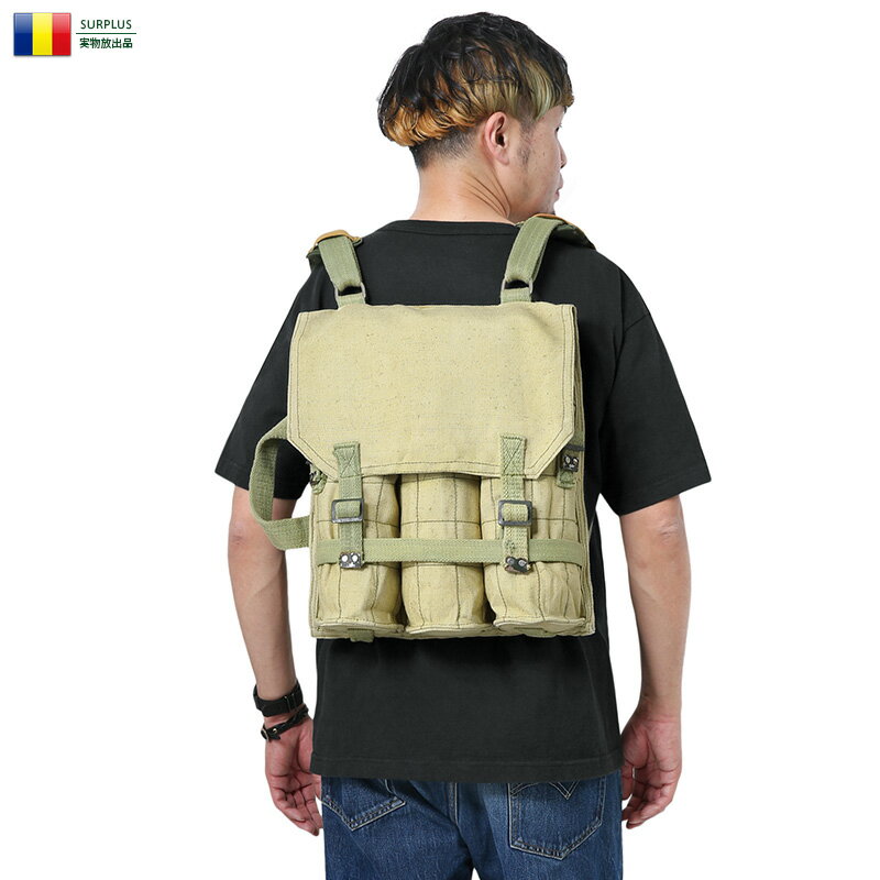 ミリタリー バッグ / 実物 新品 デッドストック ルーマニア軍 ワインキャリング バックパック / メンズ レディース リュックサック デイパック キャンバスバッグ キャンバスリュックサック ボトル 軍放出品【クーポン対象外】【T】WAIPER 送料無料 春 プレゼント 父の日