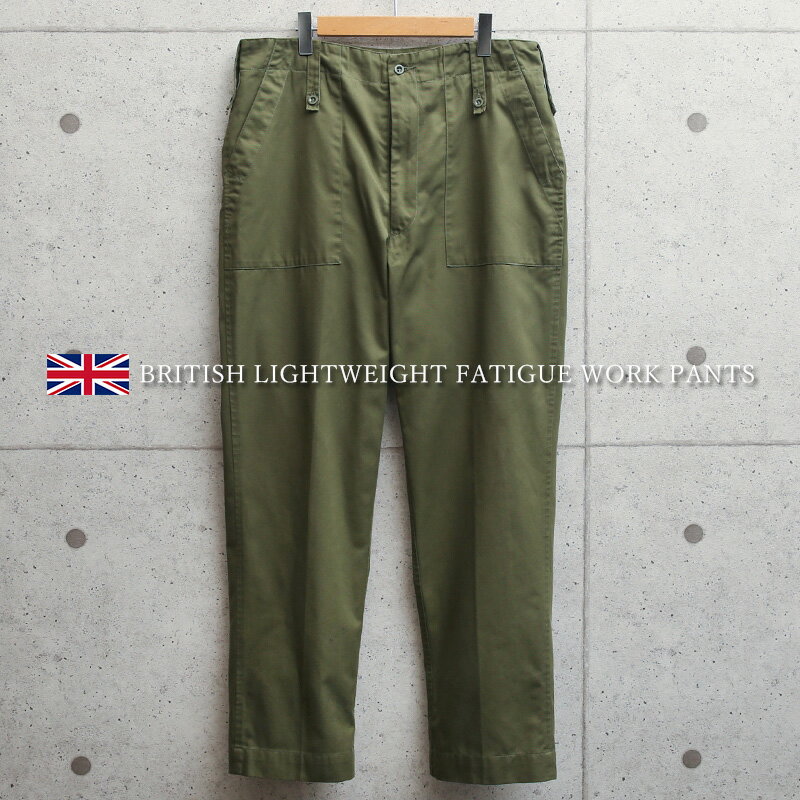 ミリタリーパンツ メンズ / 実物 USED イギリス軍 ライトウェイト ファティーグワークパンツ【クーポン対象外】 / ワークパンツ ワイドパンツ 軍放出品 ユーロサープラス 軍パン 大きいサイズ ゆったり カーキ オリーブグリーン 秋 冬 ベイカーパンツ バレンタイン