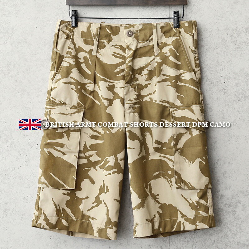 ミリタリーパンツ メンズ / 実物 新品 デッドストック イギリス軍 コンバットショーツ（ショートパンツ）デザートDPMカモ【クーポン対象外】【I】｜ハーフパンツ 短パン 半ズボン 軍パン 軍放出品 大きいサイズ おしゃれ 迷彩 カモフラ 夏 WAIPER 楽天