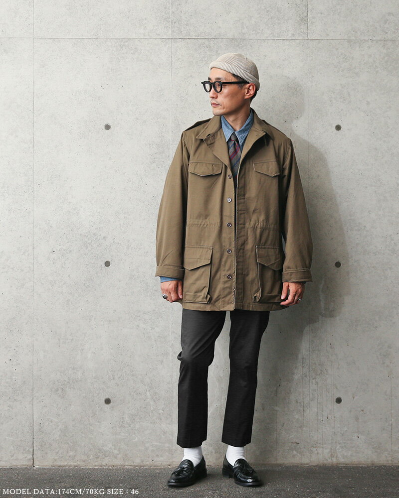 ミリタリージャケット メンズ / 実物 新品 デッドストック フランス軍 M-47 フィールドジャケット HBT（ヘリンボーンツイル）製【クーポン対象外】 / アウター カジュアル ワーク 軍放出品 軍モノ おしゃれ 大きいサイズ オリーブ カーキ 送料無料 バレンタイン格安通販　バレンタイン　人気　ランキング