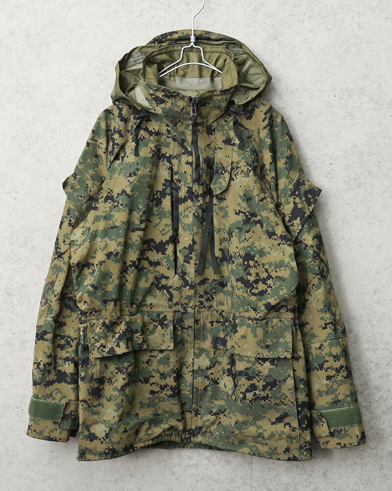 実物 USED 米海兵隊（U.S.M.C.）ECWCS WATERPROOF パーカー WOODLAND MARPAT【クーポン対象外】【I】｜ミリタリージャケット マウンテンパーカー エクワックス メンズ アウター 軍放出品 軍モノ 古着 おしゃれ カモフラージュ 迷彩 夏 WAIPER 楽天 送料無料