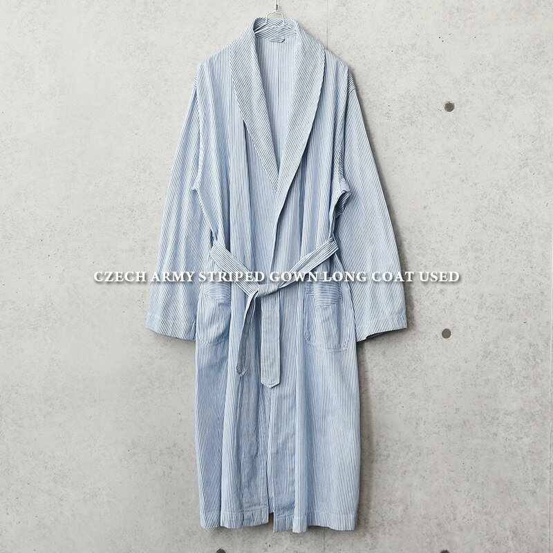 実物 USED チェコ軍 ストライプ ガウン ロングコート【クーポン対象外】【I】新作 WAIPER プレゼント ギフト