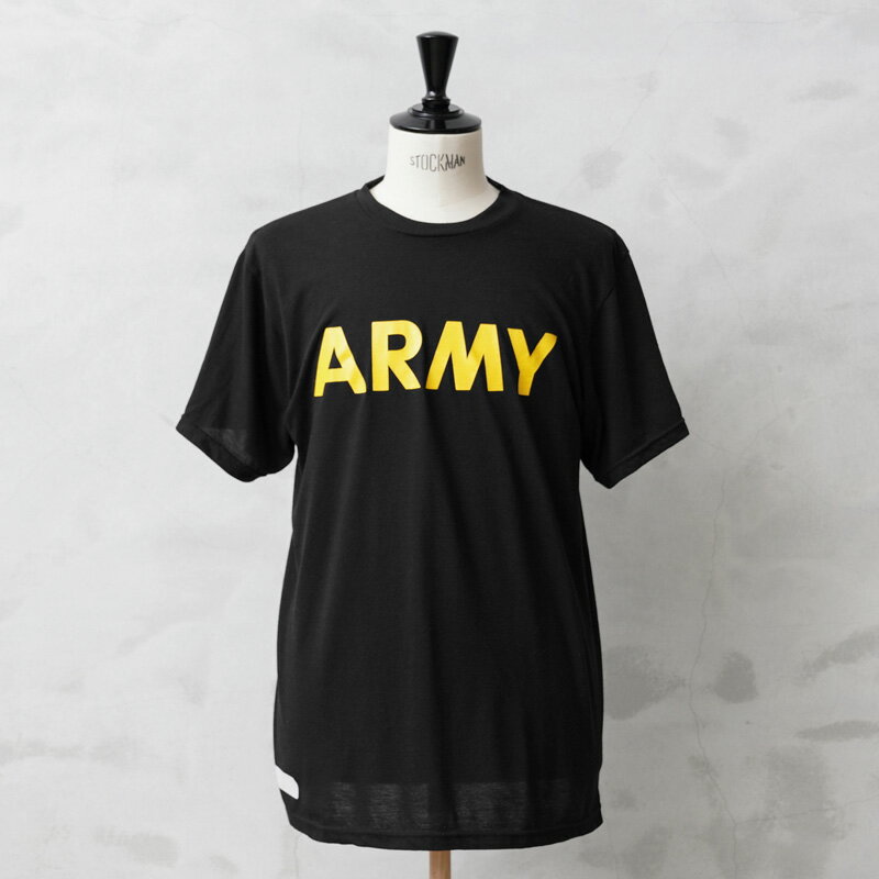 実物 USED 米軍 U.S.ARMY ブラック トレーニングTシャツ【クーポン対象外】【I】｜メンズ トップス インナー クルーネック 半袖 速乾 ゆったり かっこいい 大きいサイズ カジュアル ミリタリー スポーツ ロゴ 黒 軍放出品 軍モノ 秋 冬 プレゼント ギフト