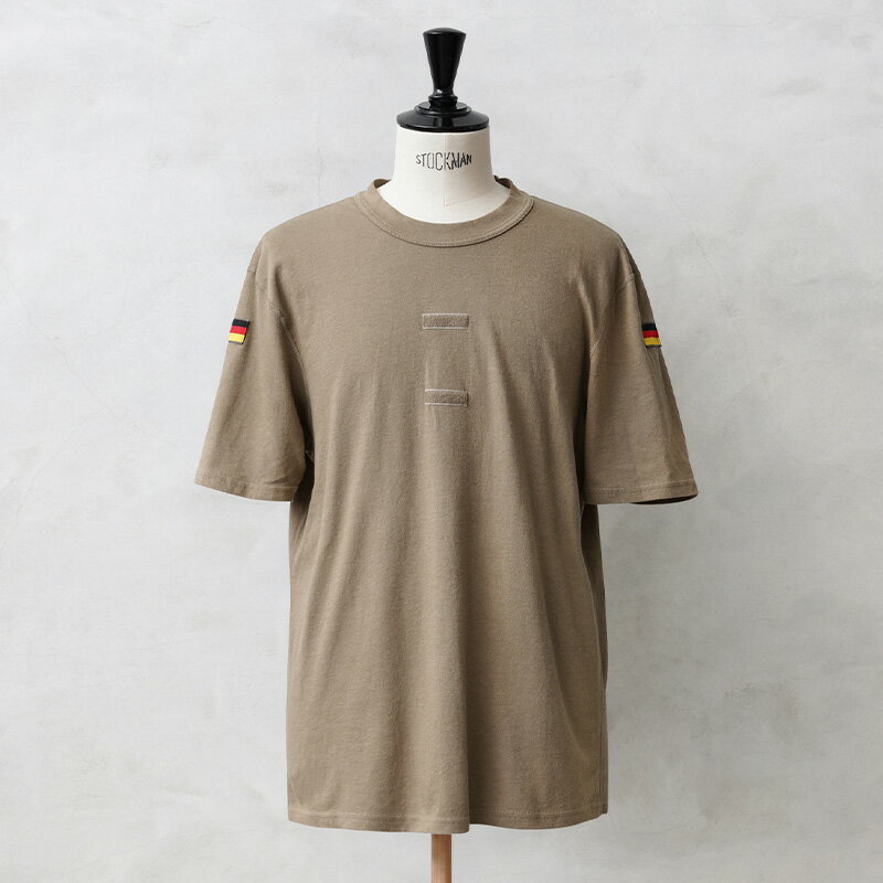 実物 USED ドイツ軍 BUNDESWEHR トロピカル Tシャツ COYOTE｜ミリタリー カットソー トップス 半袖 軍モノ 軍放出品 古着 大きいサイズ 速乾性 伸縮性 ベージュ コヨーテ プレゼント ギフト 父の日