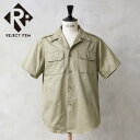 リジェクト 訳あり品 実物 USED 米軍 M-46 ショートスリーブ カーキシャツ コットン100%【クーポン対象外】【I】