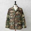 実物 USED 米軍 BDU WOODLAND CAMO ジャケット 中期型 リップストップ【クーポン対象外】【I】｜ミリタリージャケット フィールドジャケット メンズ アウター 軍放出品 軍モノ 大きいサイズ 古着 おしゃれ カモフラージュ