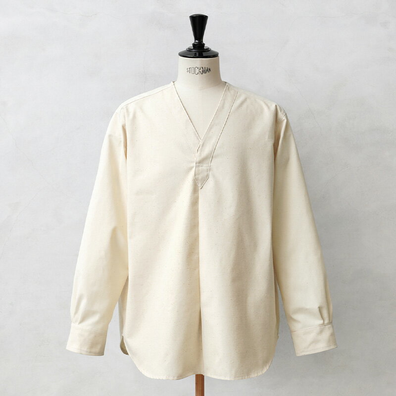I.C.ORADEA社製 ルーマニア軍 スリーピングシャツ Vネック SLAB COTTON【クーポン対象外】【I】|ミリタリー トップス プルオーバー ナチュ...