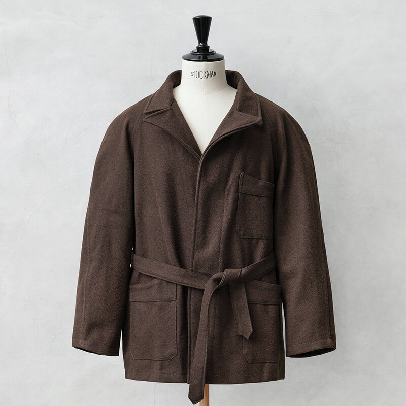 実物 新品 デッドストック イタリア軍 ホスピタル ラップ ウールジャケット ブラウン【クーポン対象外】【I】|ミリタリー メンズ アウター 上着 ガウン 厚手...