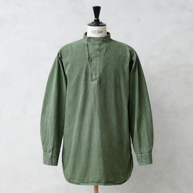 実物 USED スウェーデン軍 M-55 スタンドカラー プルオーバーシャツ グリーン 初期型【クーポン対象外】【I】|メンズ シャツ カジュアル ミリタリー ...