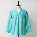 実物 新品 デッドストック ロシア軍 80s ヨーク切り替え Vネック スリーピングシャツ ROBIN EGG BLUE染め【クーポン対象外】【I】|メンズ ト...