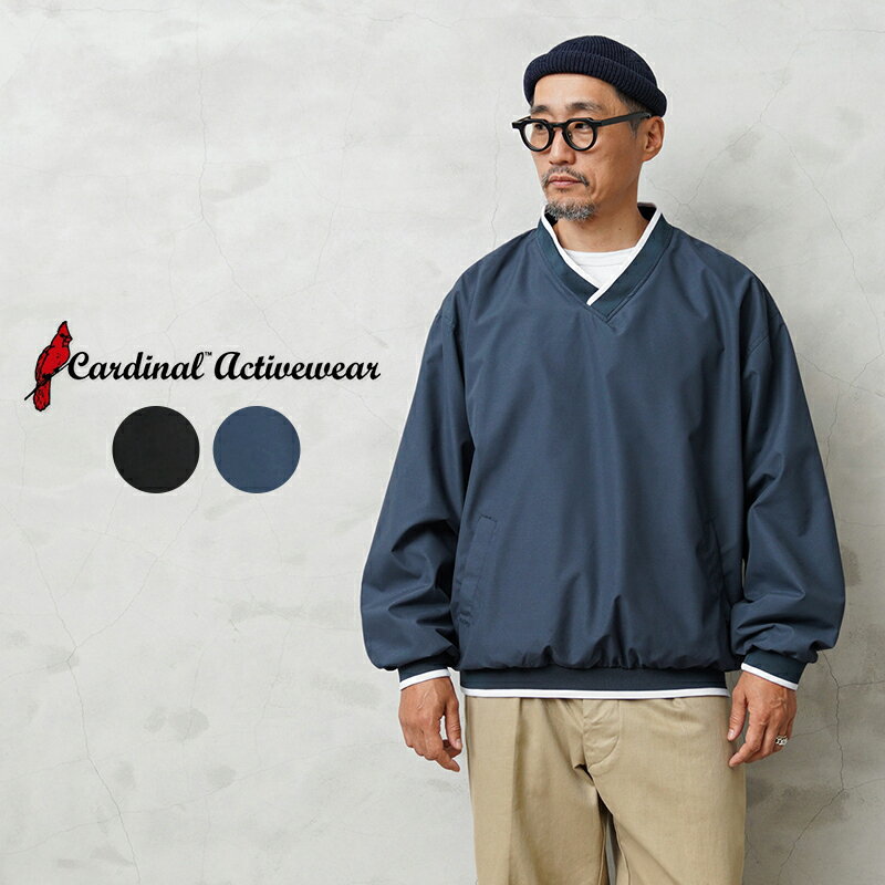 Cardinal Activewear カーディナル アクティブウェア C-480 マイクロツイル プルオーバー ウィンドシャツ【クーポン対象外】【T】｜メンズ ナイロンジャケット 無地 シンプル デザイン 大きいサイズ スポーツ カジュアル ブランド おしゃれ 秋 冬 ギフト