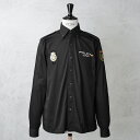 実物 新品 デッドストック スペイン国家警察 ポリスシャツ【クーポン対象外】【I】|メンズ トップス 長袖シャツ ロゴ ワッペン 黒 ブラック バックプリント ...