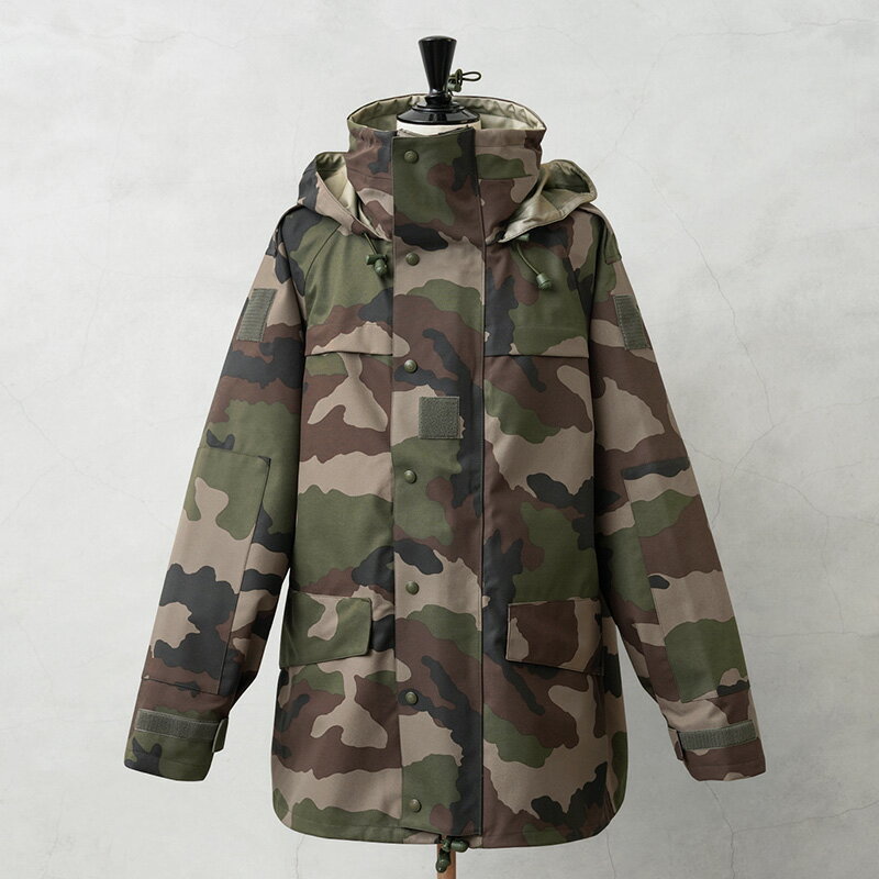 実物 新品 デッドストック フランス軍 CCE CAMO WATERPROOF フィールドパーカ 4ポケット｜メンズ アウター 大きいサイズ マウンテンパーカー 迷彩 カモ柄 ミリタリー 古着 ファッション おしゃれ 父の日