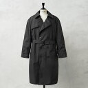 MADE IN USA 新品 米軍 デッドストック NEPTUNE GARMENT CO. ブラックトレンチコート THINSULATE（シンサレート）ライナー付き｜メンズ アウター 大きいサイズ ビジネス スーツ ミリタリー ロングコート 古着 おしゃれ 秋 冬