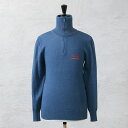 デッドストック ハーフジップ ニット セーター ライトブルー S.P.Q.R. ロゴ イタリア製 MADE IN ITALY【クーポン対象外】【I】|アメカジ メンズファッション バージンウール 防寒 スタンドカラー リブ編み 軍物 レトロ カジュアル トップス 秋 冬 ギフト