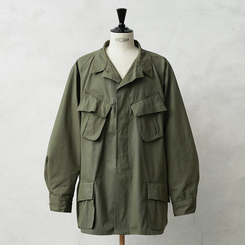 【あす楽】実物 新品 デッドストック 米軍 60～70’s ジャングルファティーグ ジャケット 5th / JUNGLE FATIGUE JACKET【クーポン対象外】【T】｜メンズ アウター 大きいサイズ ミリタリー 薄手…