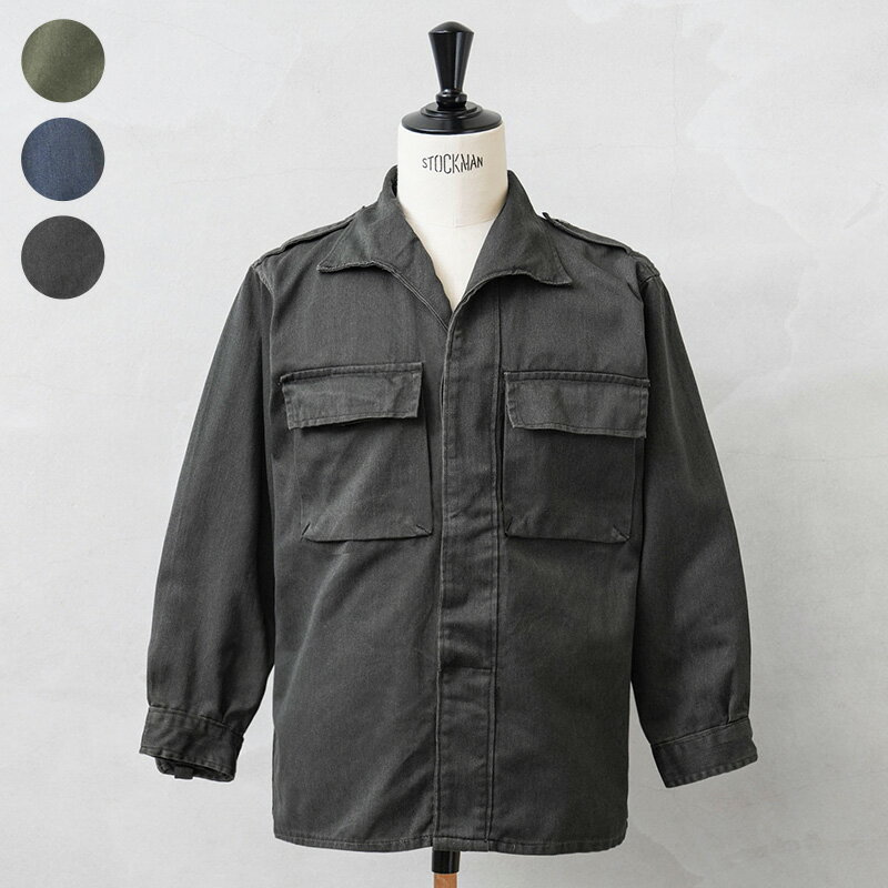 実物 USED スペイン軍 M-67 フィールド プルオーバーシャツ T/C サテン OVER DYED【クーポン対象外】【I】|メンズ 長袖シャツ アウター ...