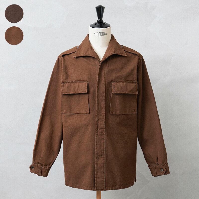 実物 USED スペイン軍 M-67 コンバットシャツ コットンツイル OVER DYED / シャツジャケット【クーポン対象外】【I】 父の日